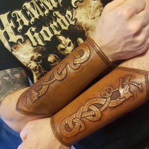 Leather Viking Bracers
